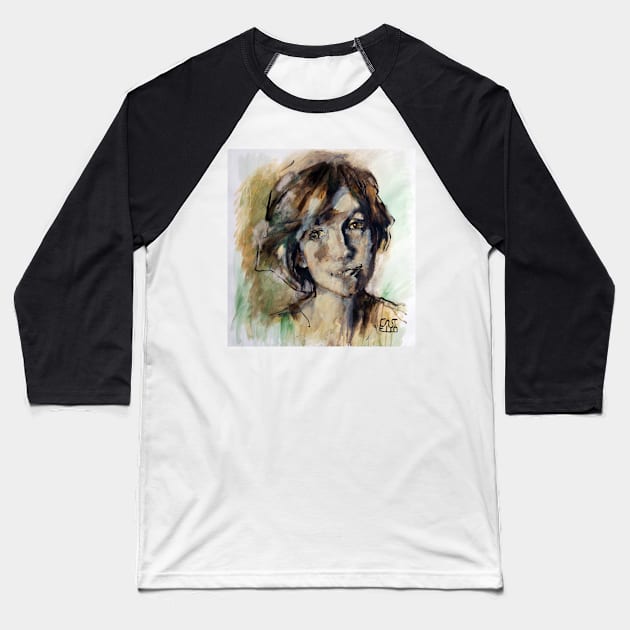 Young wild girl Baseball T-Shirt by nainnarart